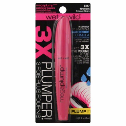 Wet n Wild Mega Plump Very Black Waterproof Mascara Perspective: front