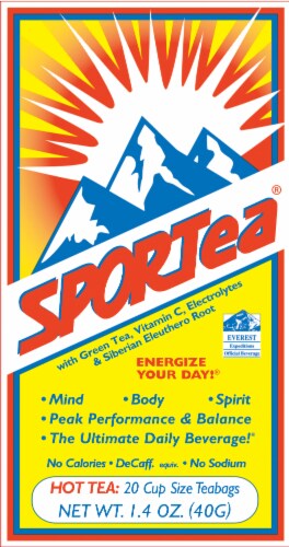 SPORTea Tea Bags 20 Count Perspective: front