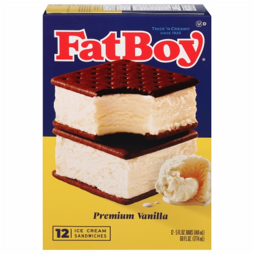 Fat Boy® Vanilla Ice Cream Sandwiches Perspective: front