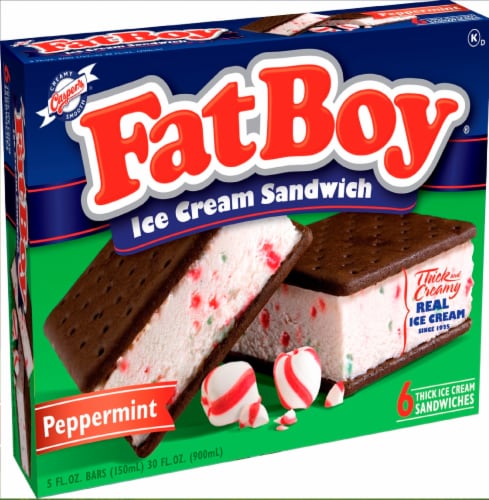 Fat Boy Peppermint Ice Cream Sandwiches, 6 ct - Jay C Food Stores