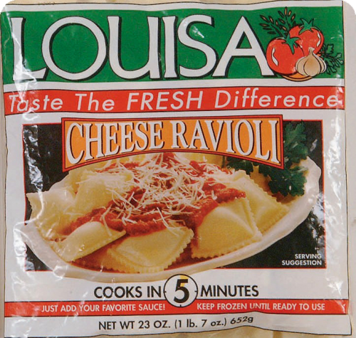Louisa Four Cheese Ravioli Perspective: front