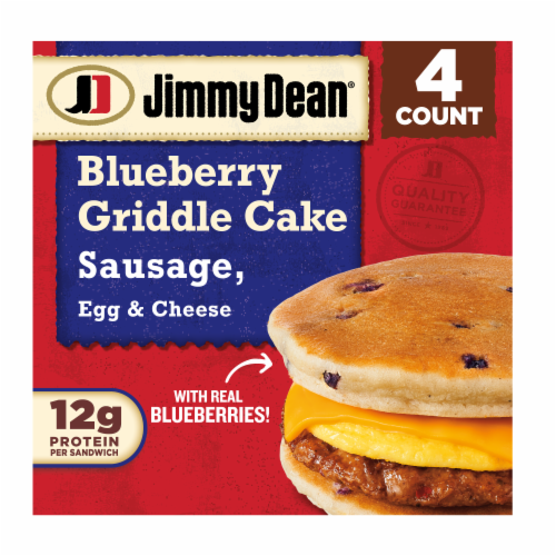 Jimmy Dean® Blueberry Griddle Cake Sausage Egg and Cheese Sandwiches Perspective: front