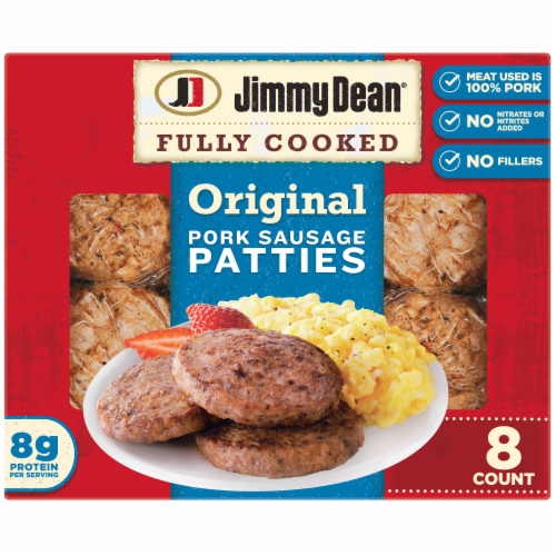 Jimmy Dean® Fully Cooked Original Pork Sausage Patties Perspective: front