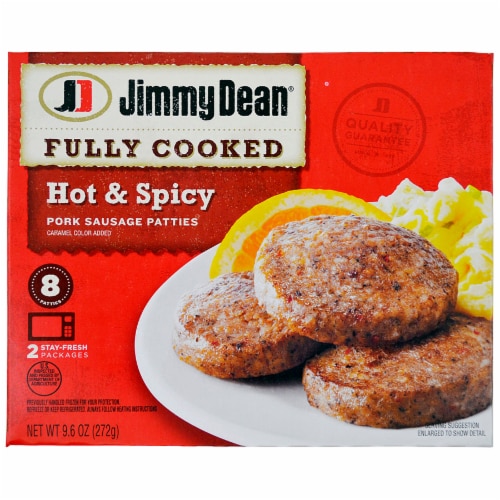 Jimmy Dean Fully Cooked Hot & Spicy Pork Sausage Patties, 9.6 Oz Kroger
