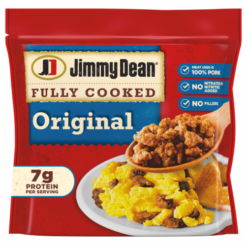 Jimmy Dean® Fully Cooked Original Pork Sausage Crumbles Perspective: front