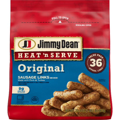 Jimmy Dean® Heat 'N Serve Original Sausage Links, 36 ct / 23.4 oz Fry’s Food Stores