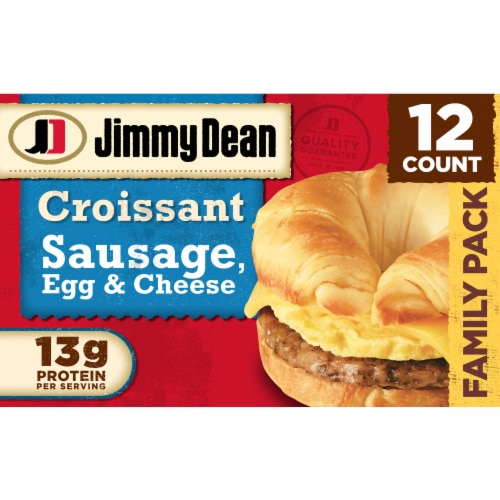 Jimmy Dean® Sausage Egg & Cheese Croissant Sandwiches Perspective: front