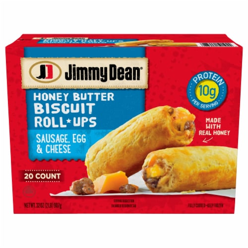 Jimmy Dean® Frozen Sausage Egg & Cheese Honey Butter Biscuit Roll-Ups Perspective: front