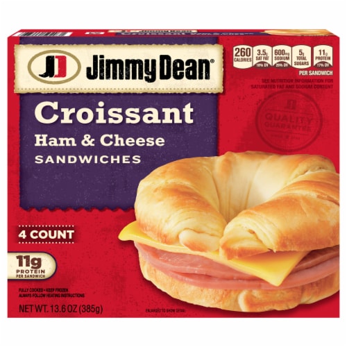 Jimmy Dean® Ham & Cheese Croissant Sandwiches Perspective: front