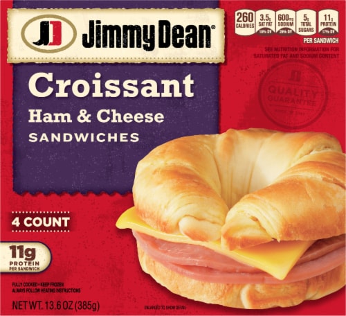 Jimmy Dean®  Ham & Cheese Croissant Sandwiches Perspective: front