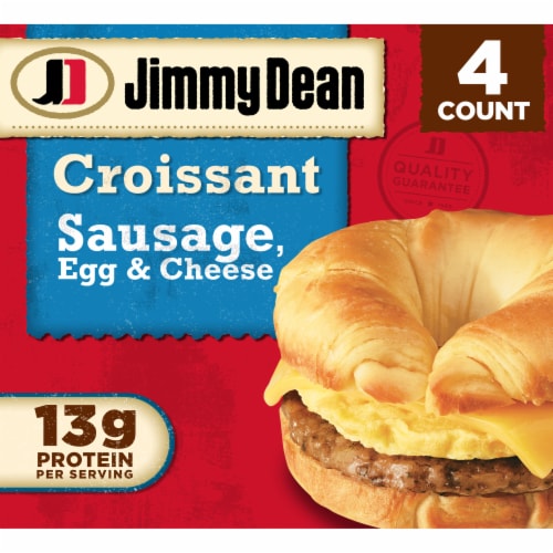 Jimmy Dean® Sausage Egg & Cheese Croissant Frozen Breakfast Sandwiches Perspective: front