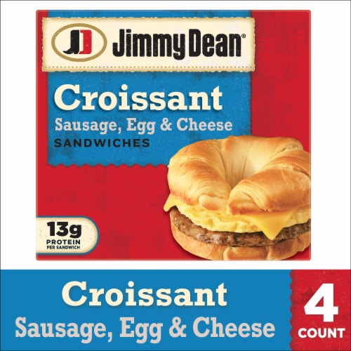 Jimmy Dean® Sausage Egg & Cheese Croissant Frozen Breakfast Sandwiches Perspective: front