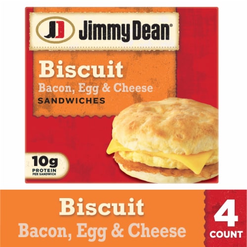 Jimmy Dean® Bacon Egg & Cheese Biscuit Frozen Breakfast Sandwiches, 4 ...