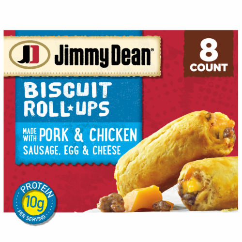 Jimmy Dean® Sausage Egg & Cheese Frozen Breakfast Biscuit Roll-Ups Perspective: front
