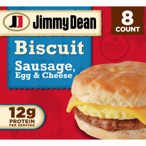 Jimmy Dean® Sausage Egg and Cheese Biscuit Frozen Breakfast Sandwich Perspective: front