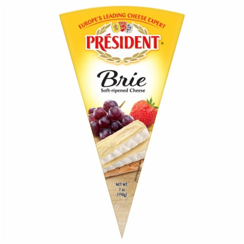 President® Brie Foil Wedge Cheese Perspective: front