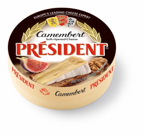 President Camembert Soft Ripened Camembert Cheese Perspective: front