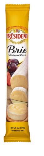 President Brie Cheese Log Perspective: front