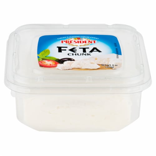 President All Natural Feta Cheese Perspective: front