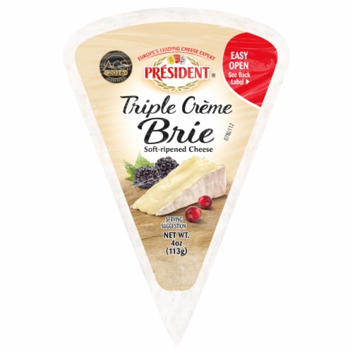 President® Triple Creme Brie Wedge Perspective: front