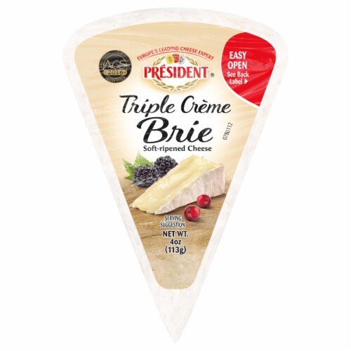 President® Triple Creme Brie Wedge Perspective: front
