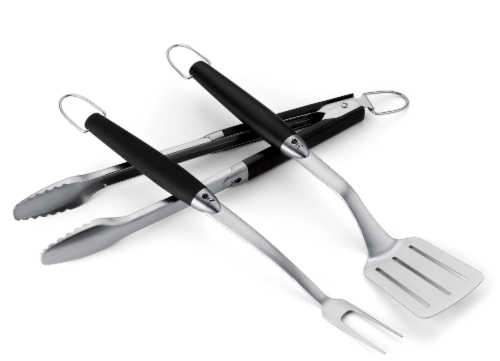 Weber Stainless Steel Barbecue Tool Set Perspective: front
