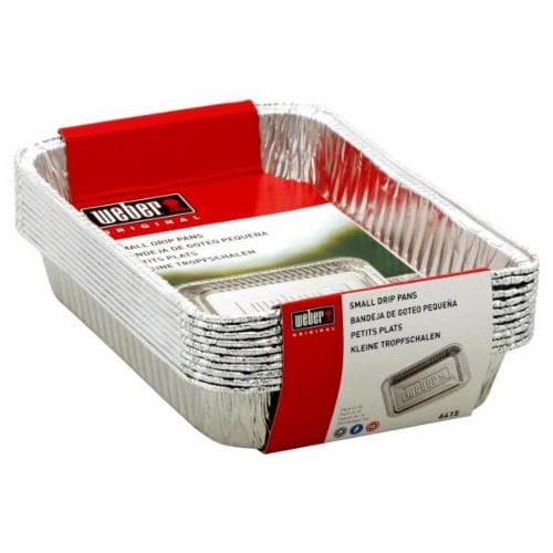 Weber Large Aluminum Foil Drip Pans, 10 Pack