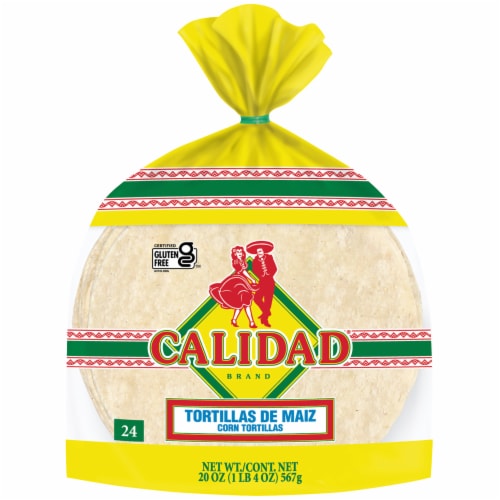 Calidad White Corn Tortillas Perspective: front