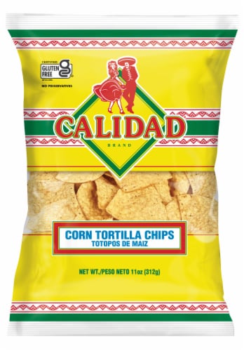 Calidad® Yellow Corn Tortilla Chips Perspective: front