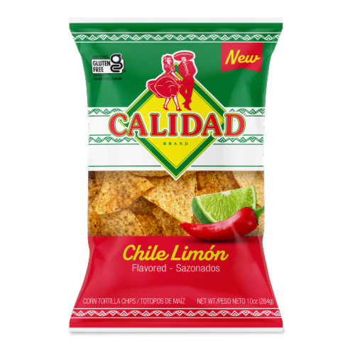 Calidad Chile Limon Tortilla Chips Perspective: front