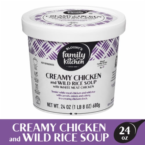 Blount's Family Kitchen Creamy Chicken & Wild Rice Soup Cup Perspective: front