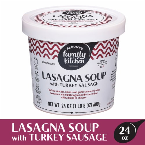 Blount's Family Kitchen Lasagna Soup with Turkey Sausage Perspective: front