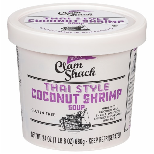Blount Clam Shack Thai Style Coconut Shrimp Soup Cup Perspective: front