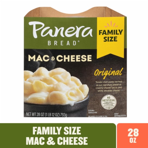 Panera Bread Ready-to-Heat Family Size Mac & Cheese, Microwave Meal Perspective: front