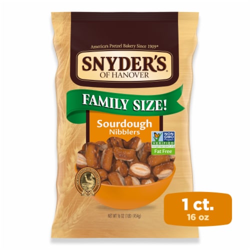 Snyder's of Hanover Sourdough Nibblers Pretzels Perspective: front