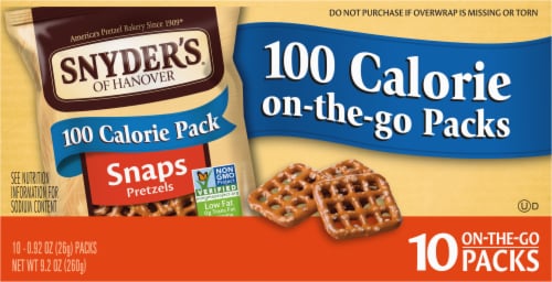 Snyder's Snaps Pretzels 100 Calorie On-The-Go Packs Perspective: front