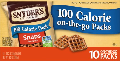 Snyder's Snaps Pretzels 100 Calorie On-The-Go Packs Perspective: front