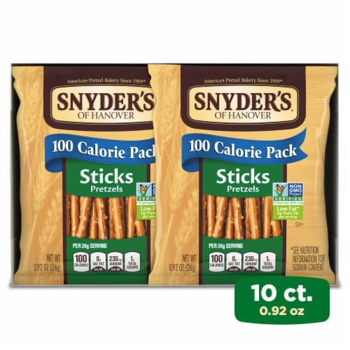 Snyder's of Hanover 100 Calorie Pack Pretzel Sticks Perspective: front