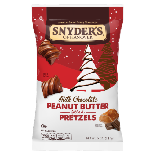 Snyder's® Of Hanover Milk Chocolate Peanut Butter Filled Pretzels Perspective: front