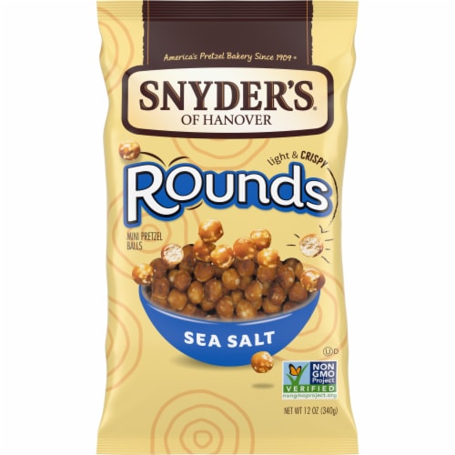 Snyder's of Hanover Sea Salt Pretzel Rounds Perspective: front