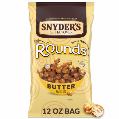 Snyder's of Hanover Butter Flavored Rounds Mini Pretzel Balls Perspective: front