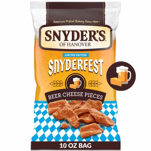 Snyder's of Hanover Pretzel Pieces Limited Edition Snyderfest Beer Cheese Perspective: front