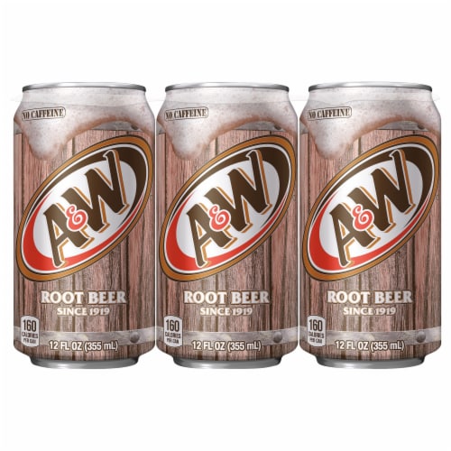 A&W Root Beer Soda Perspective: front