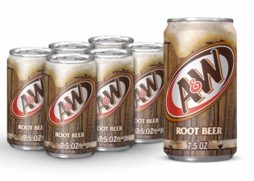 A&W® Root Beer Soda Mini Cans Perspective: front