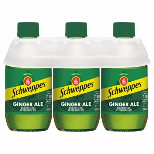 Schweppes® Ginger Ale Soda Bottles Perspective: front