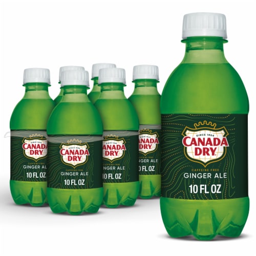 Canada Dry Ginger Ale Soda Bottles Perspective: front