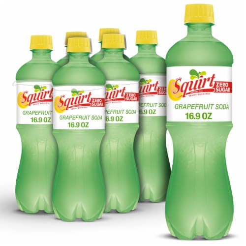 Squirt® Zero Sugar Grapefruit Soda Bottles Perspective: front