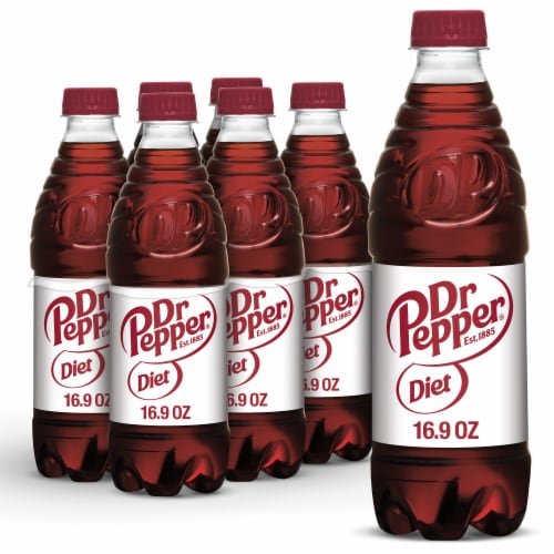 Dr Pepper Made with Sugar, 8 fl oz glass bottles, 6 pack