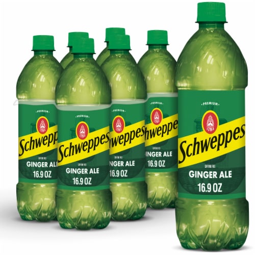 Schweppes® Ginger Ale Soda Bottles Perspective: front