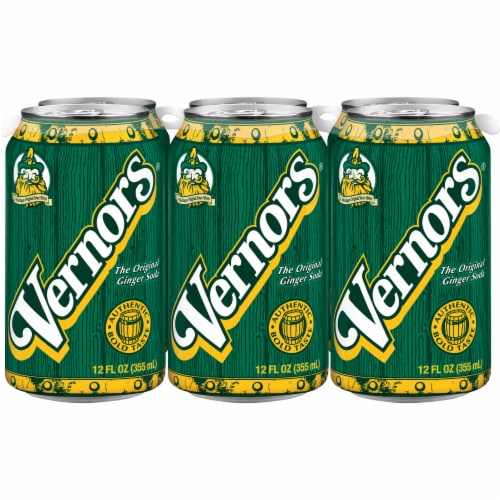 Vernors® Ginger Ale Caffeine Free Soda Cans Perspective: front
